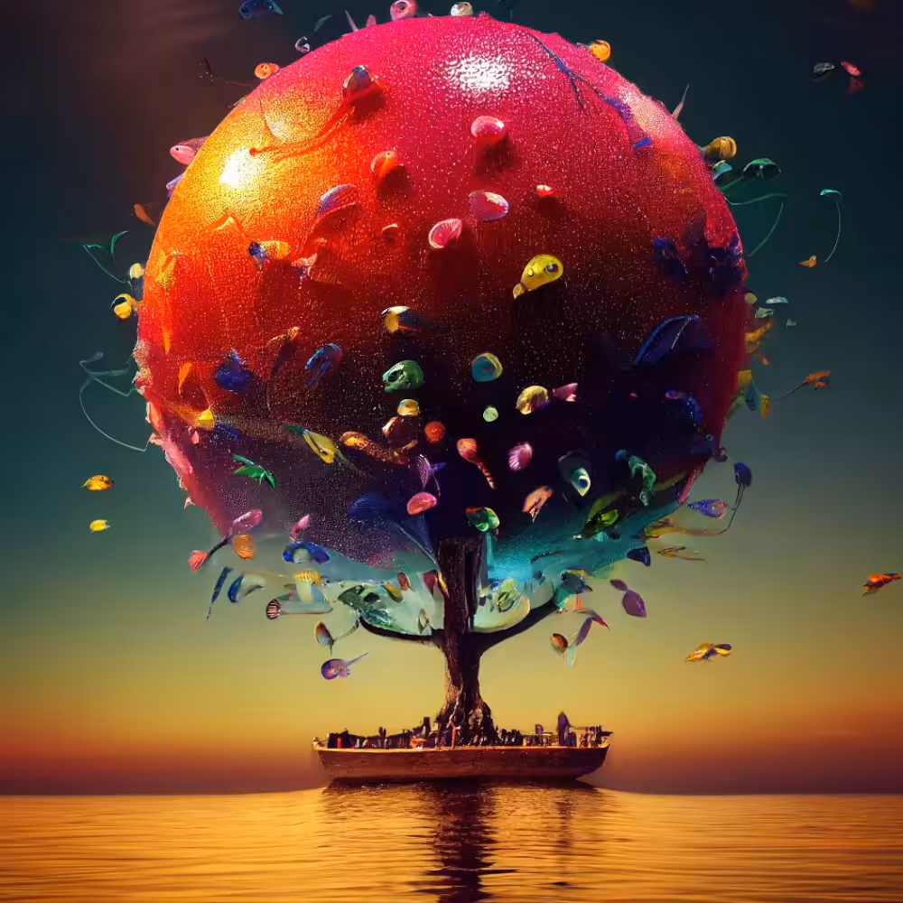 Happy tree 10 - above the endless sea