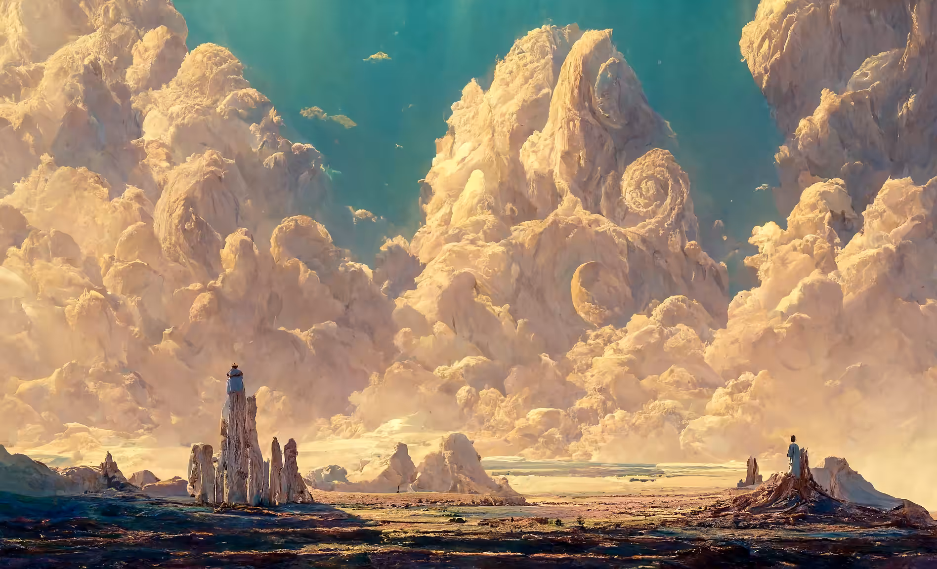 Sky and Monks