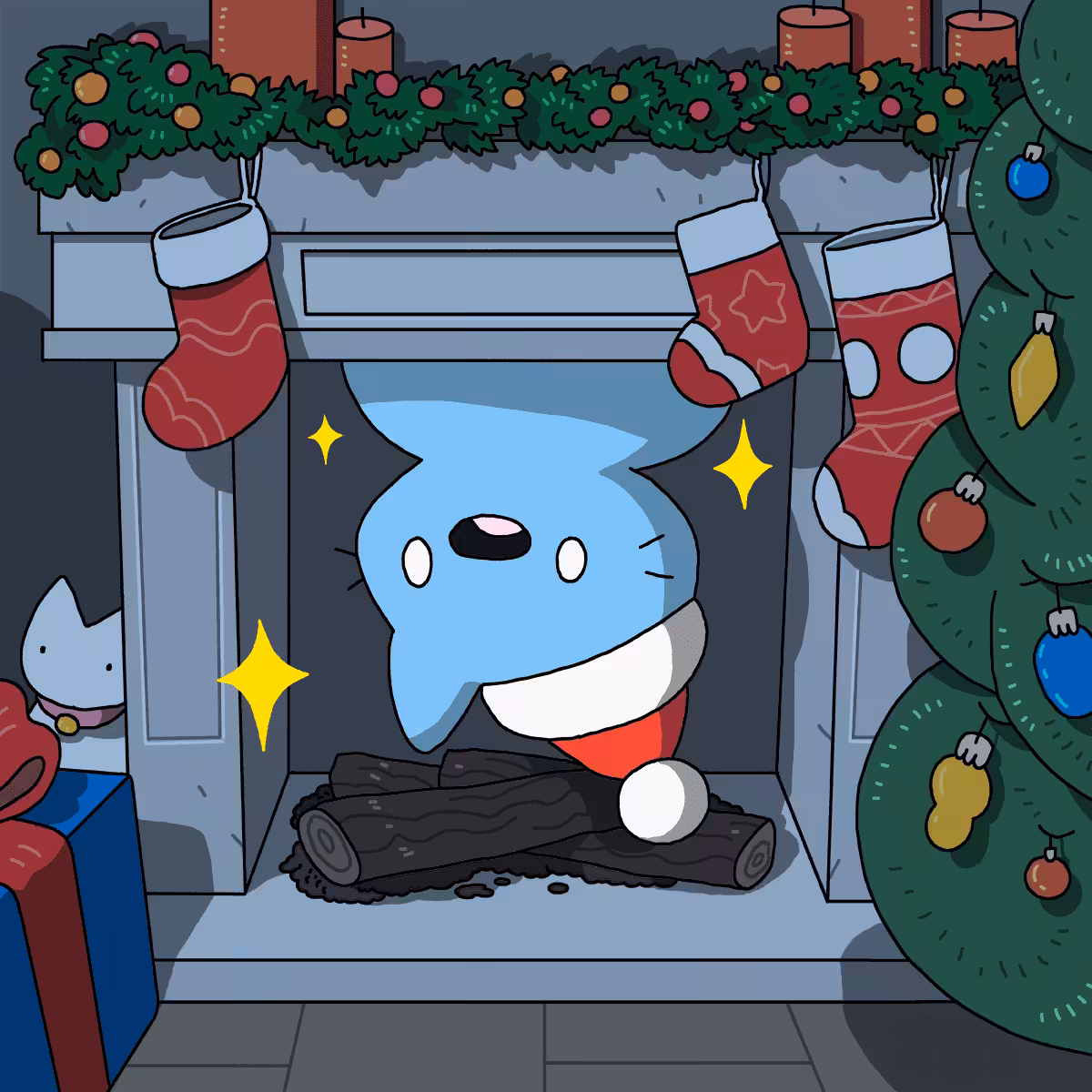 ilyakazakov: Cool Santa Cat