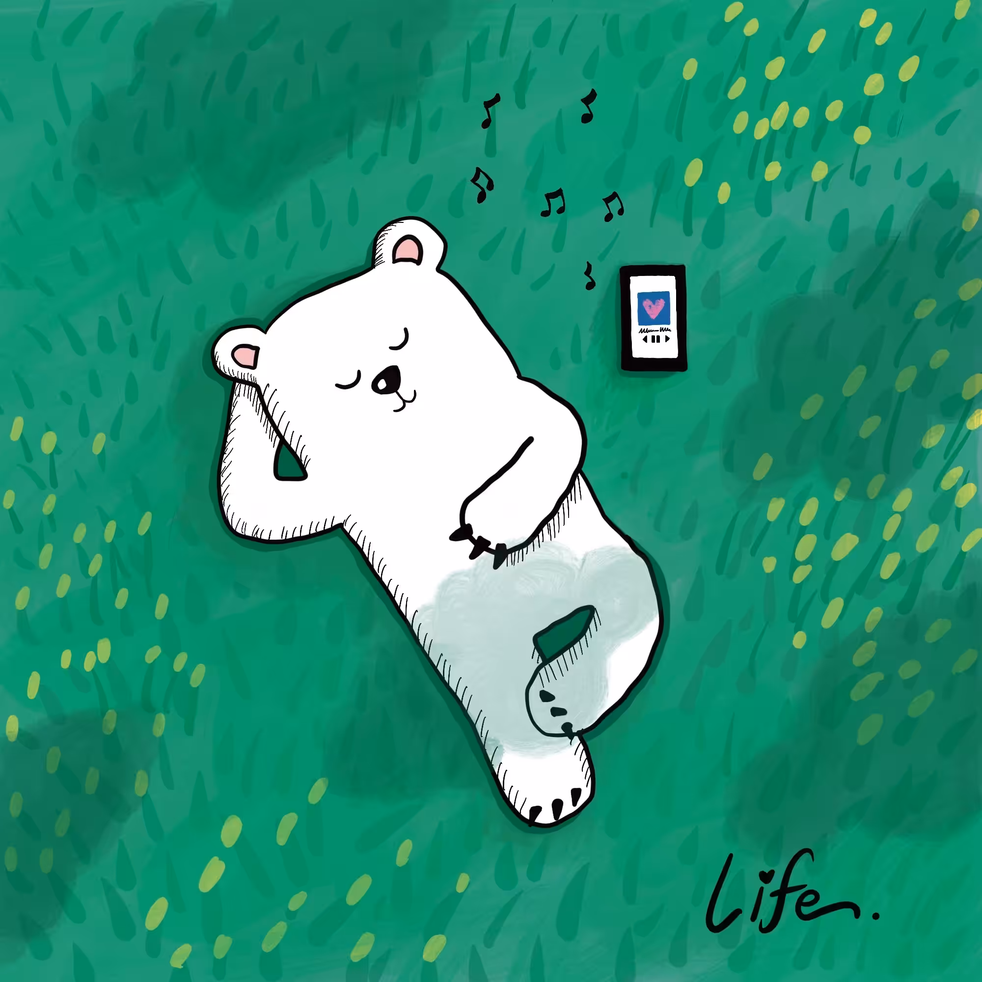 WhiteBear in garden