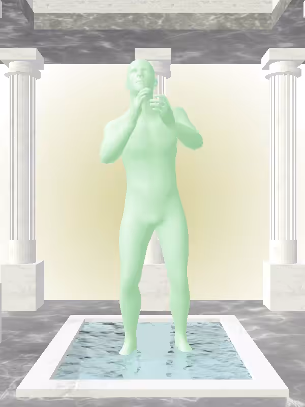 HeavenComputer: The Cheering Normie Green Man #3638