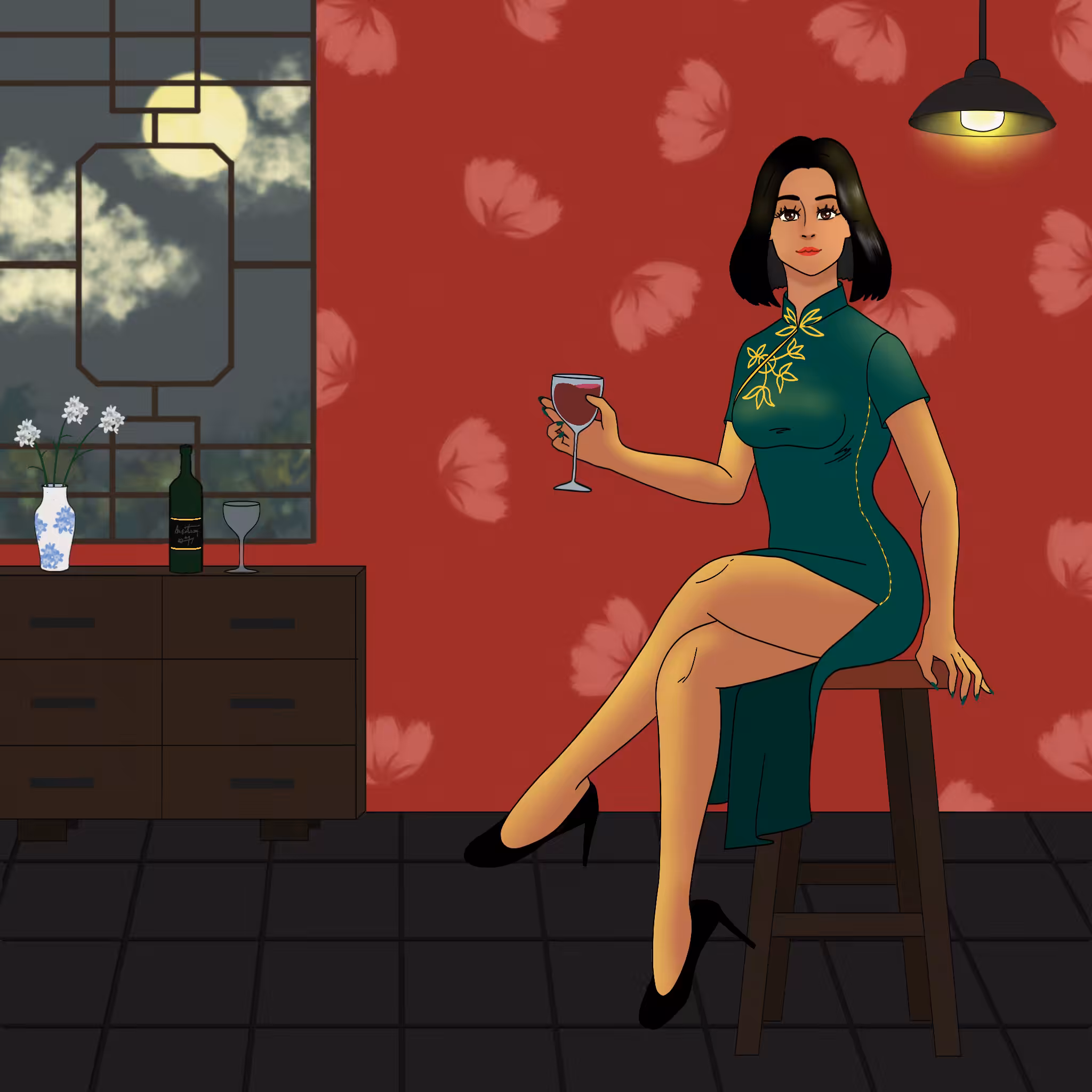 The Quiet Qipao Girl