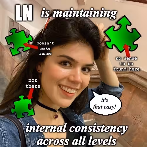 Saint LN: LN is maintaining internal consistency