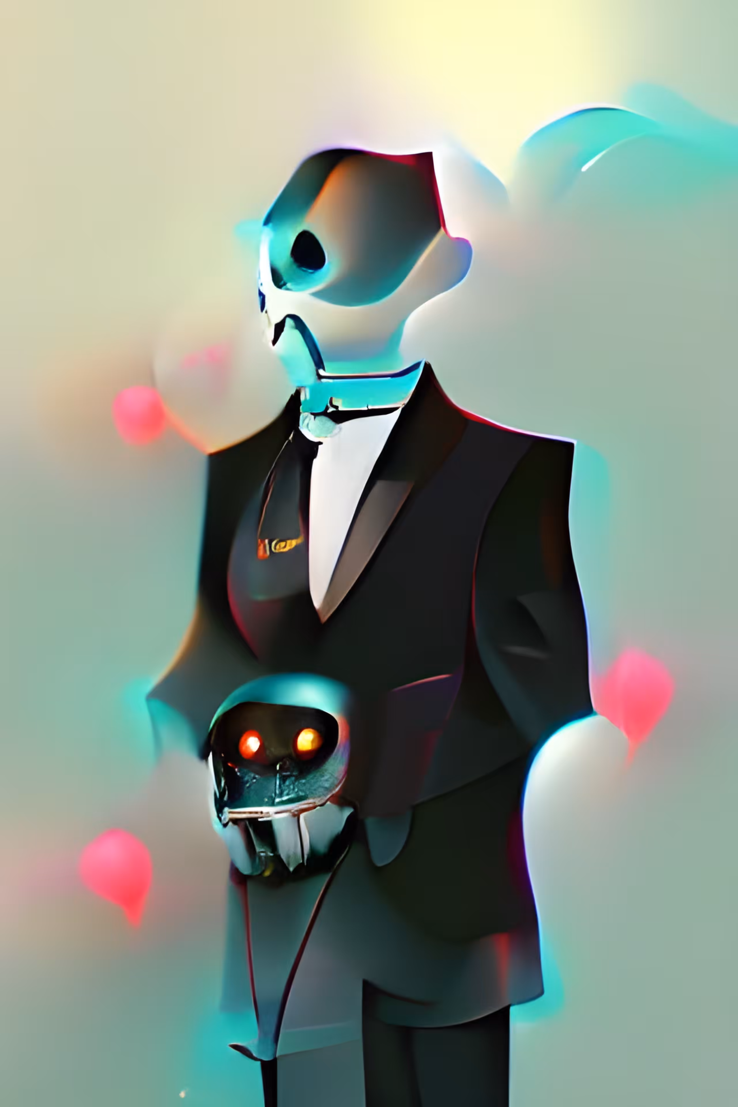 Two Headed Tuxedo Robot