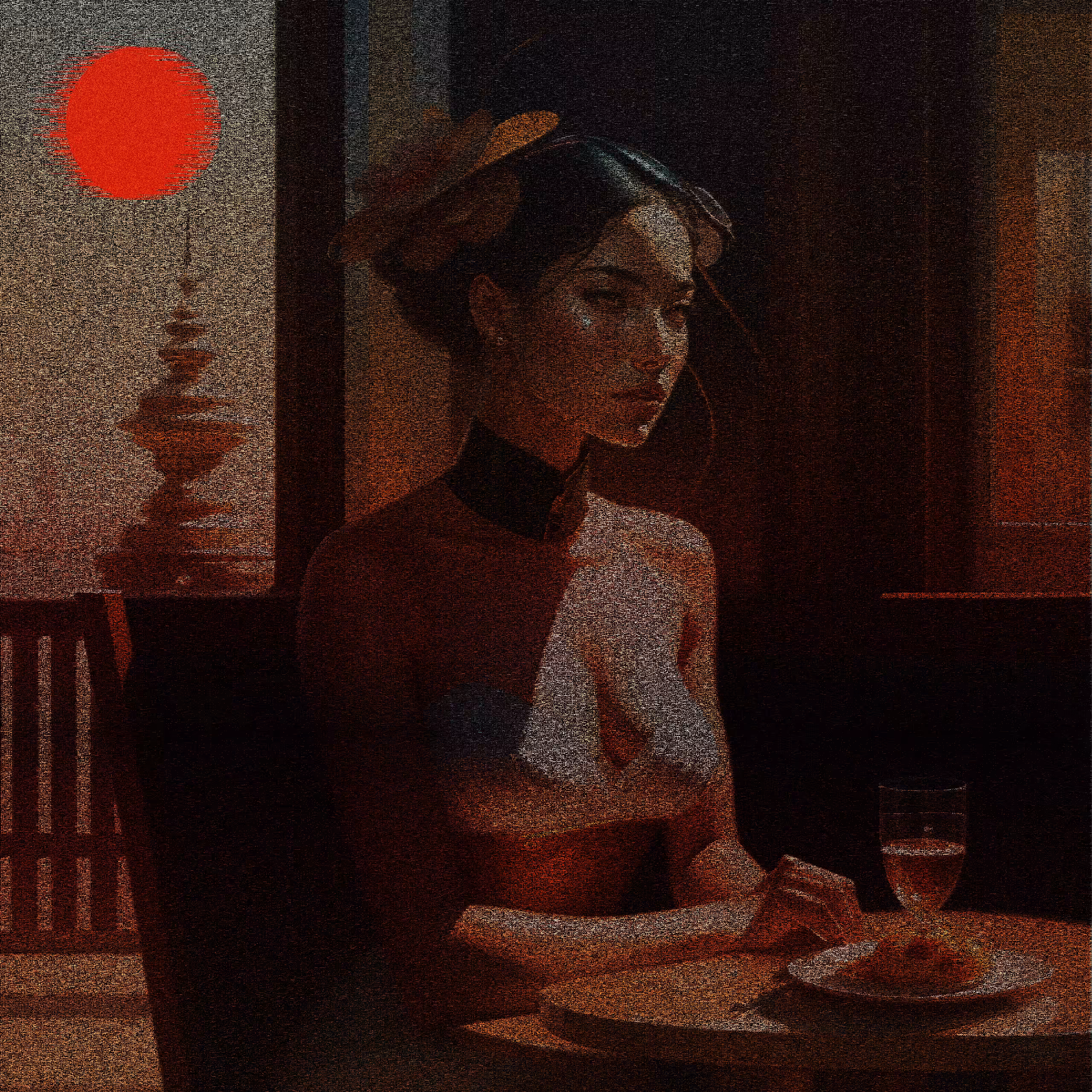 Une femme dans un restaurant