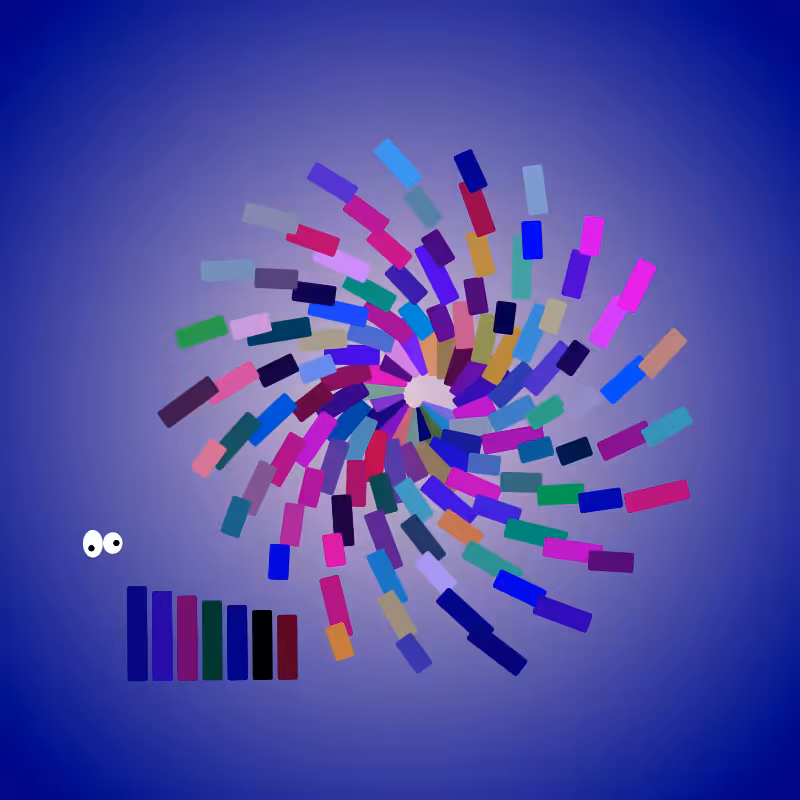 Colored snails #2/18. Caracoles de Colores