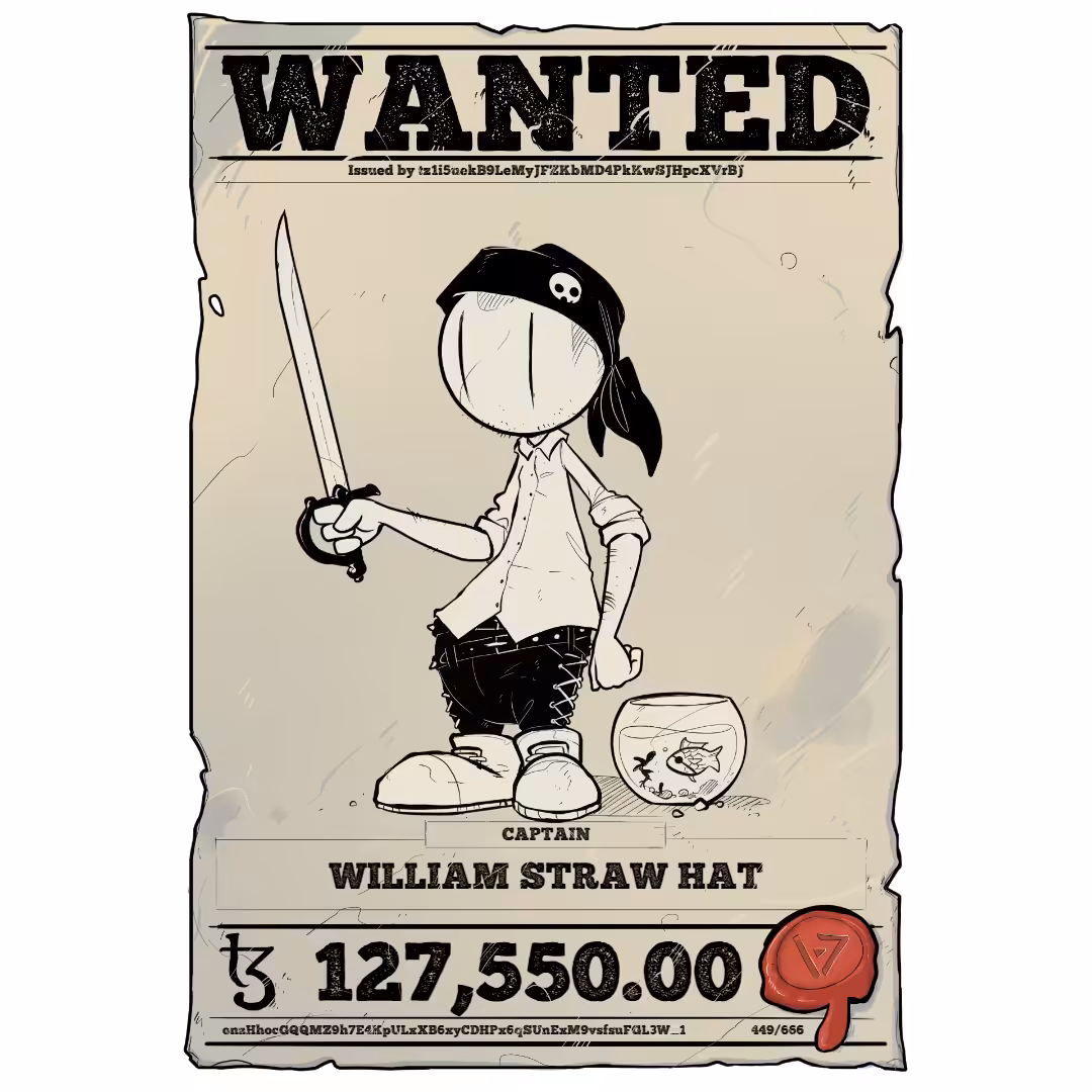 WILLIAM STRAW HAT | TEZOS PIRATE 449/666