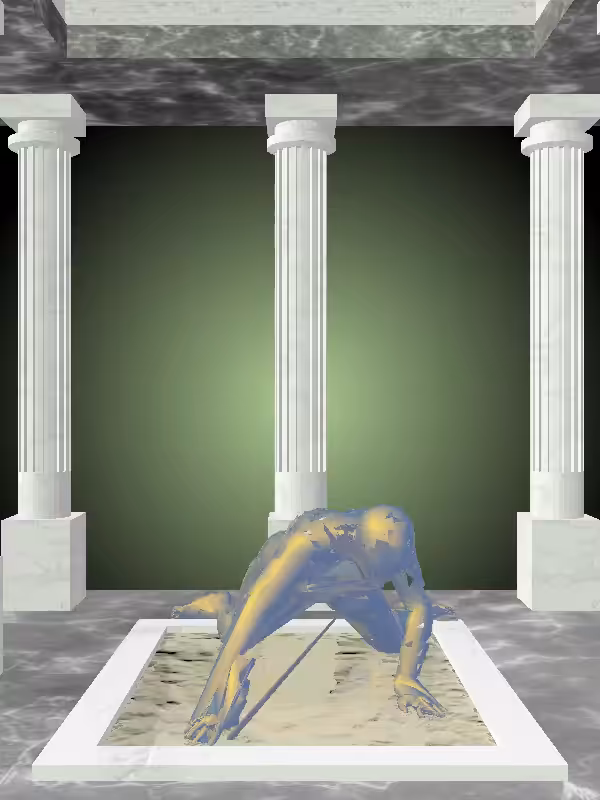 HeavenComputer: The Rising Sunlit Cobalt Woman #7006