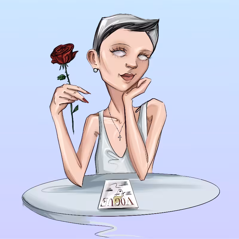 Girl at the table #32