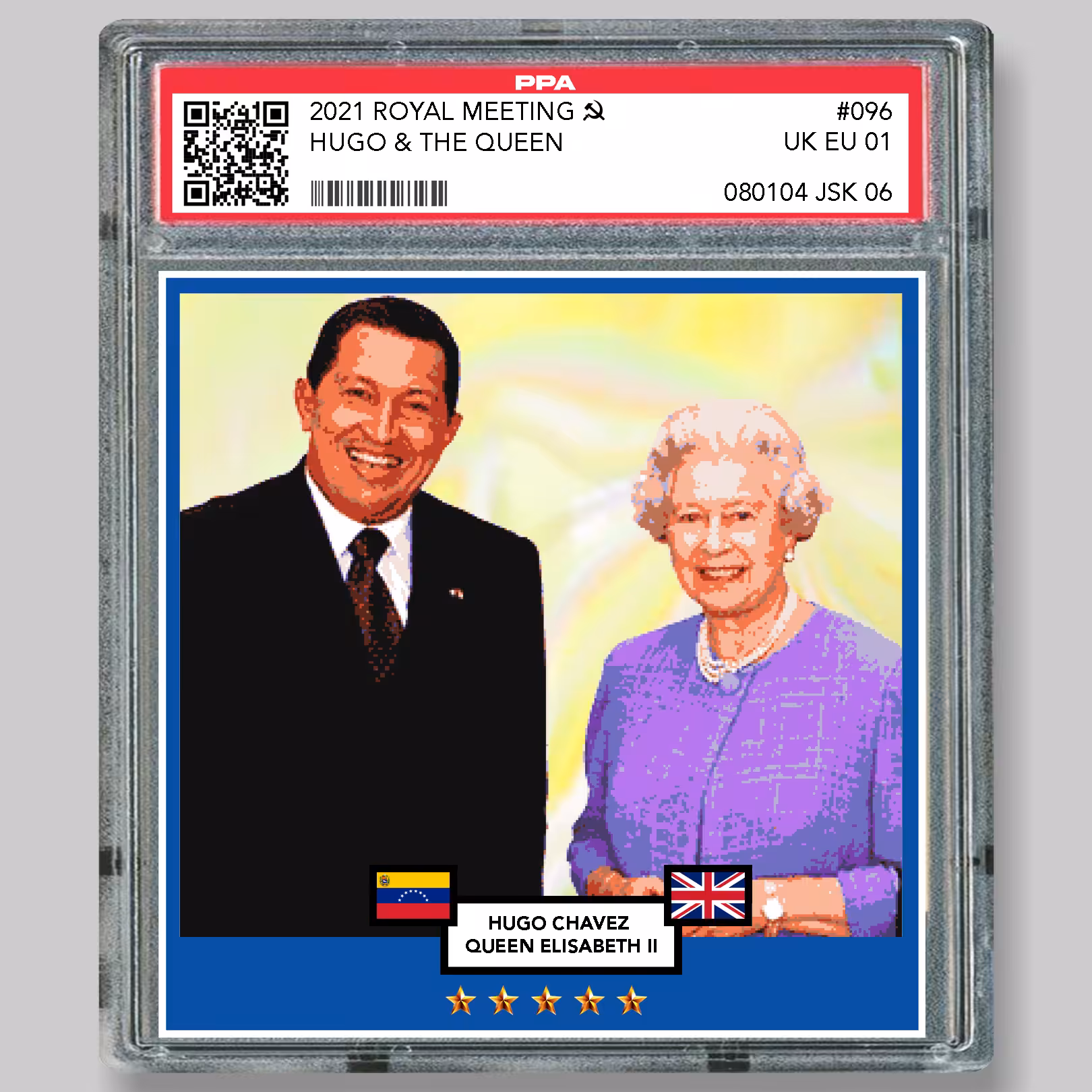  096 Hugo Chavez and Queen Elisabeth  "Royal meeting"