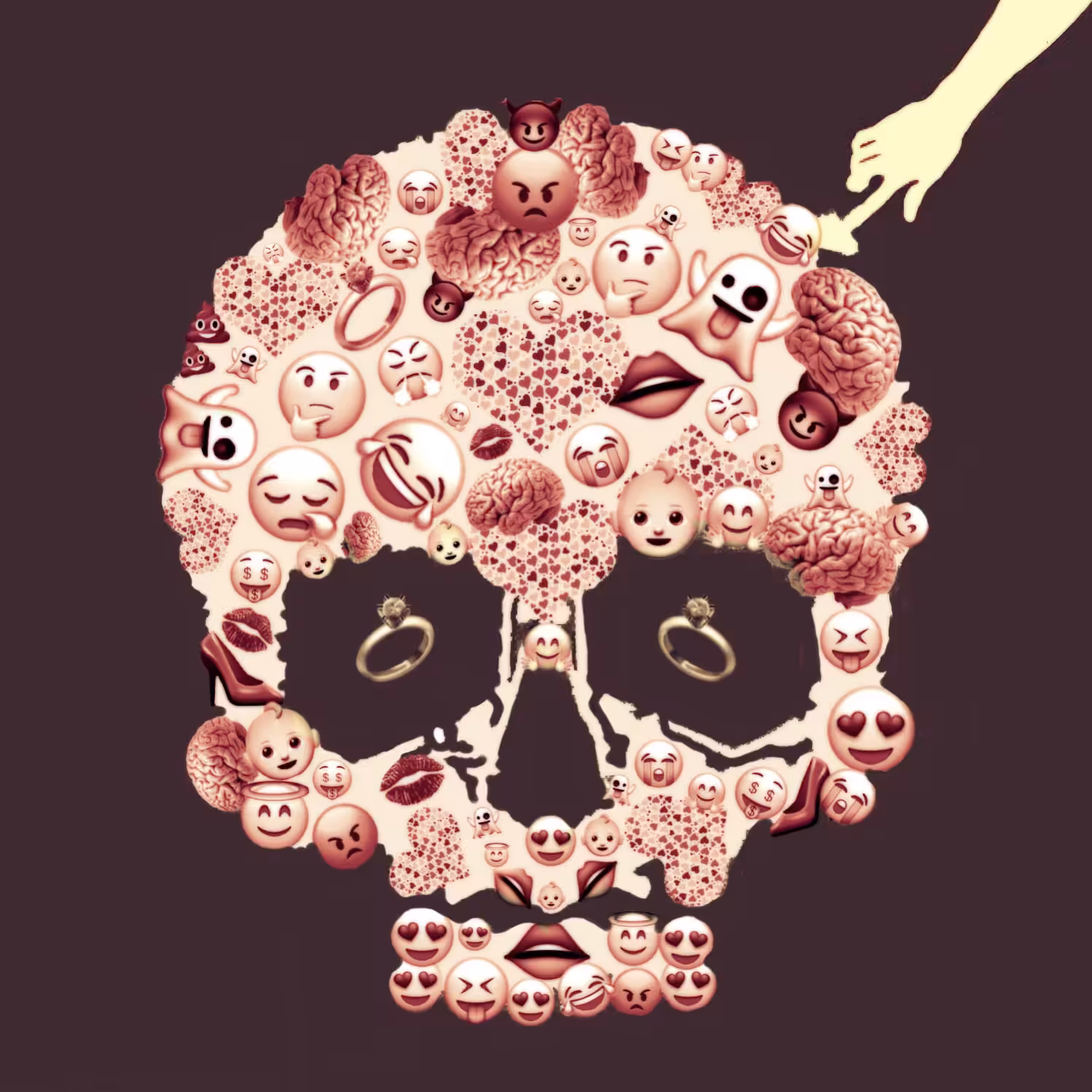 Emoji Decorated Skull