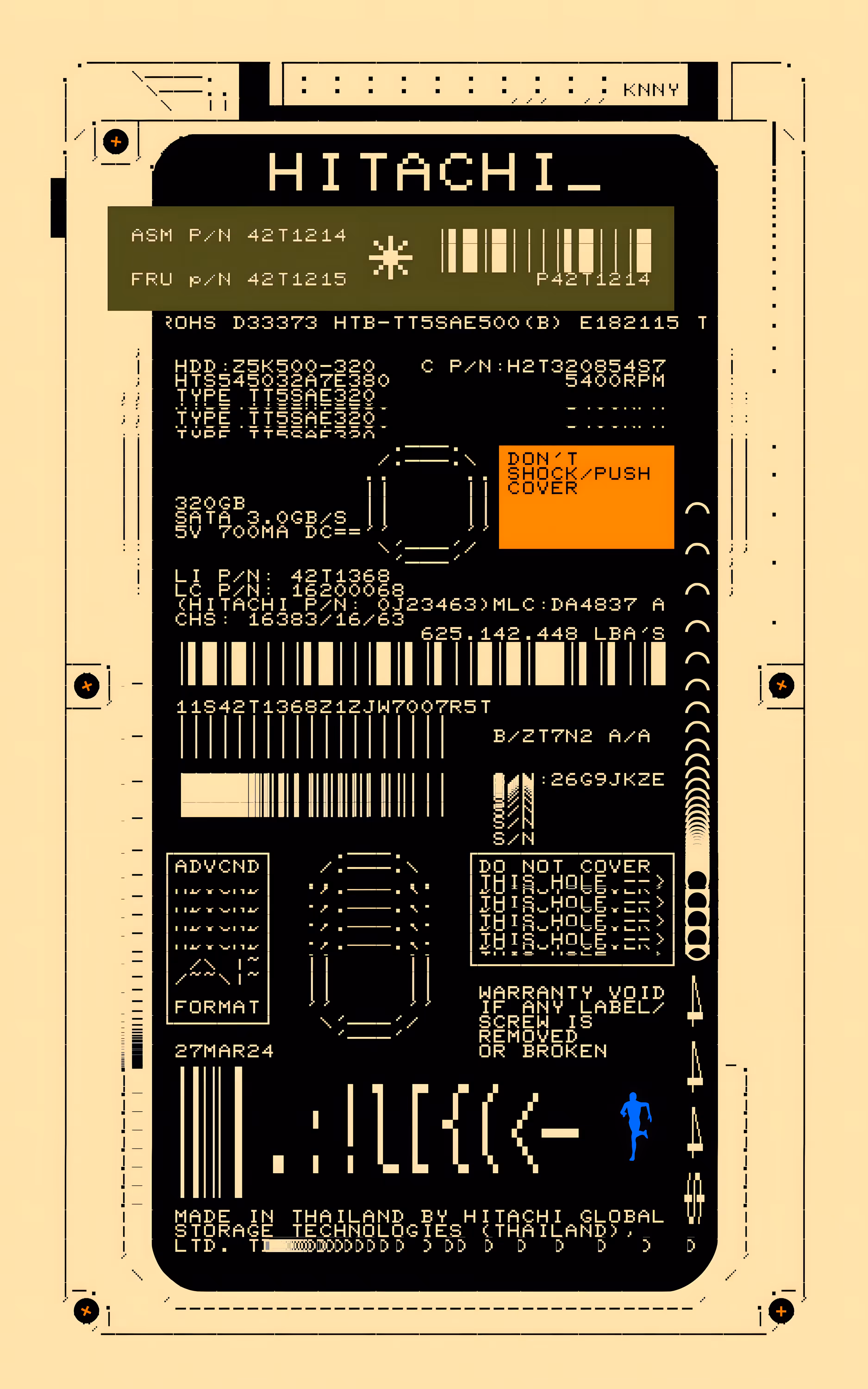 DCNSTRCTD: Hitachi 320GB HDD