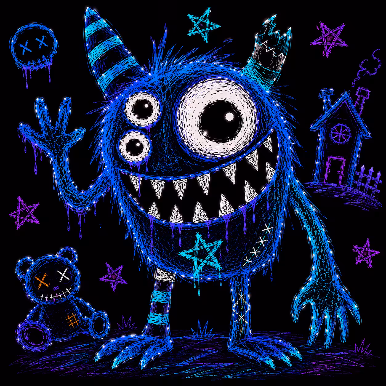 Neon Doodles & Dark Dreams