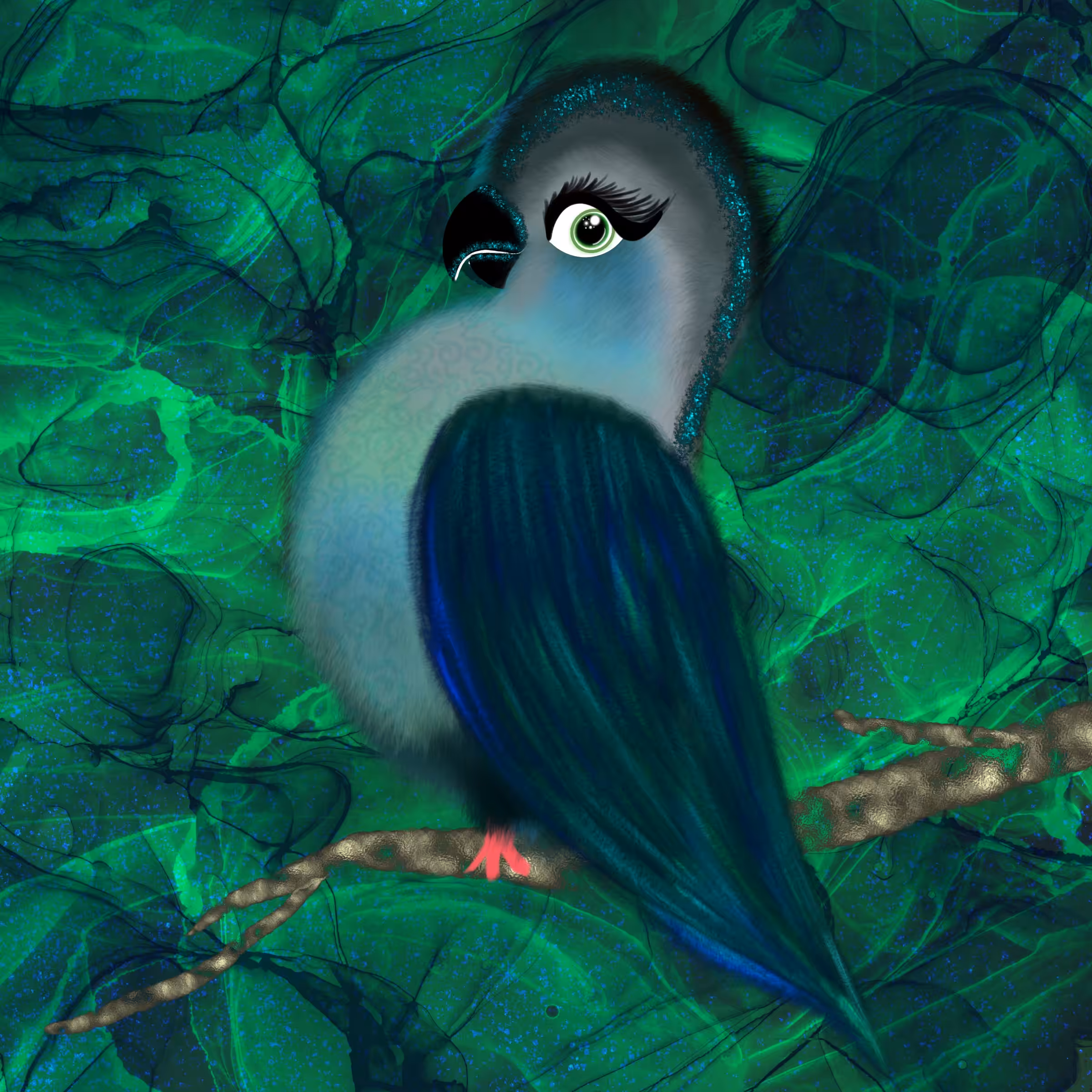 Turquoise green Check Conure Parrot