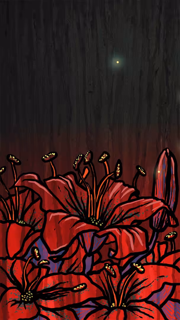 Lilies in the wind.