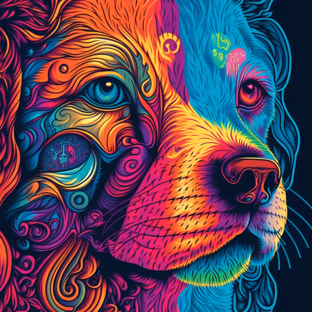 Psychedelic Art: Psycedelic Dog