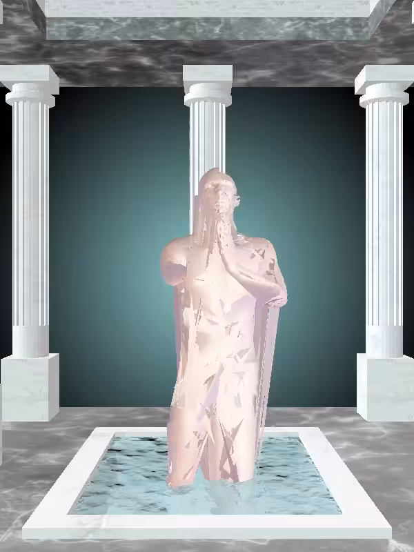 HeavenComputer: The Fading Praying Peach Halo Man #4564