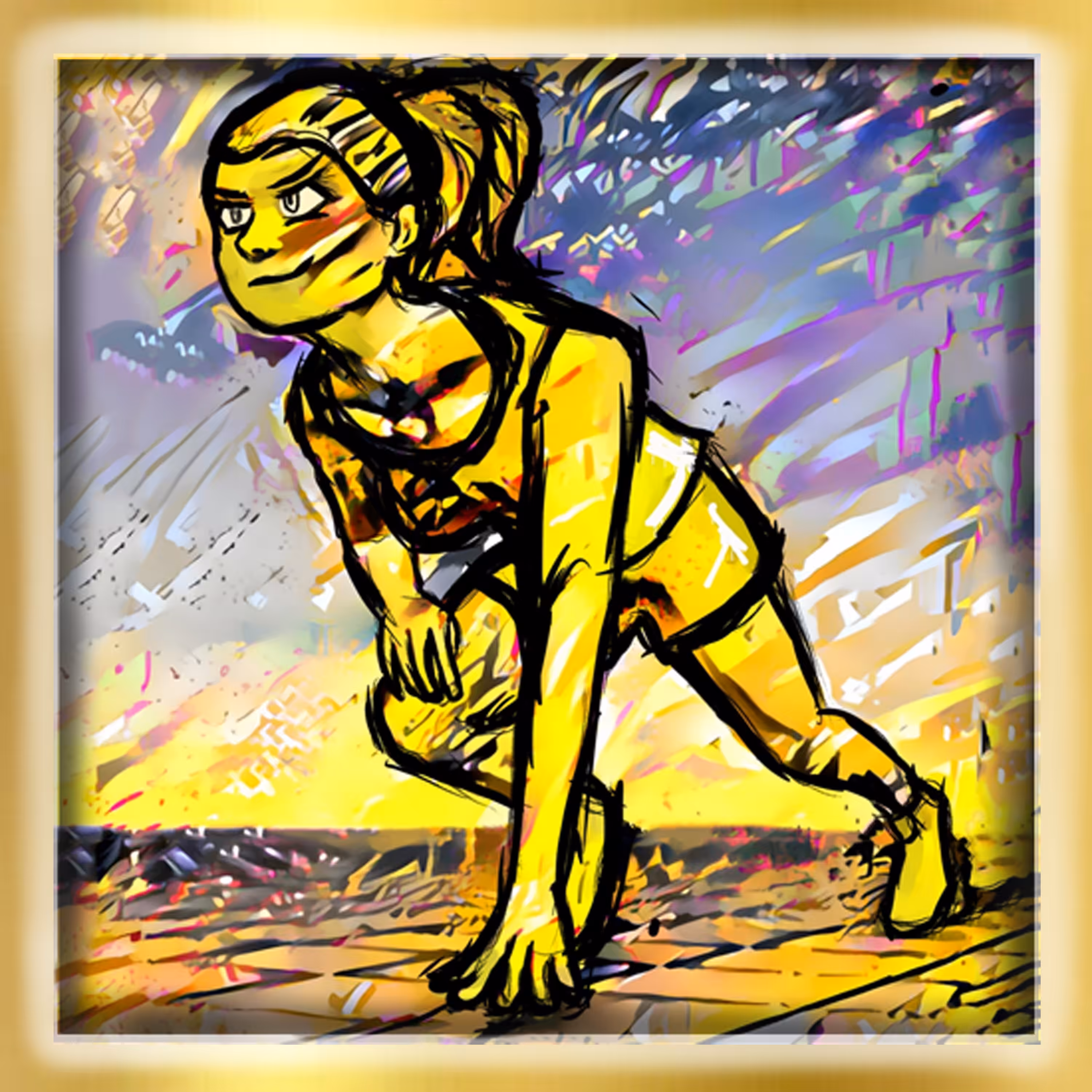 On Your Marks Gold Frame