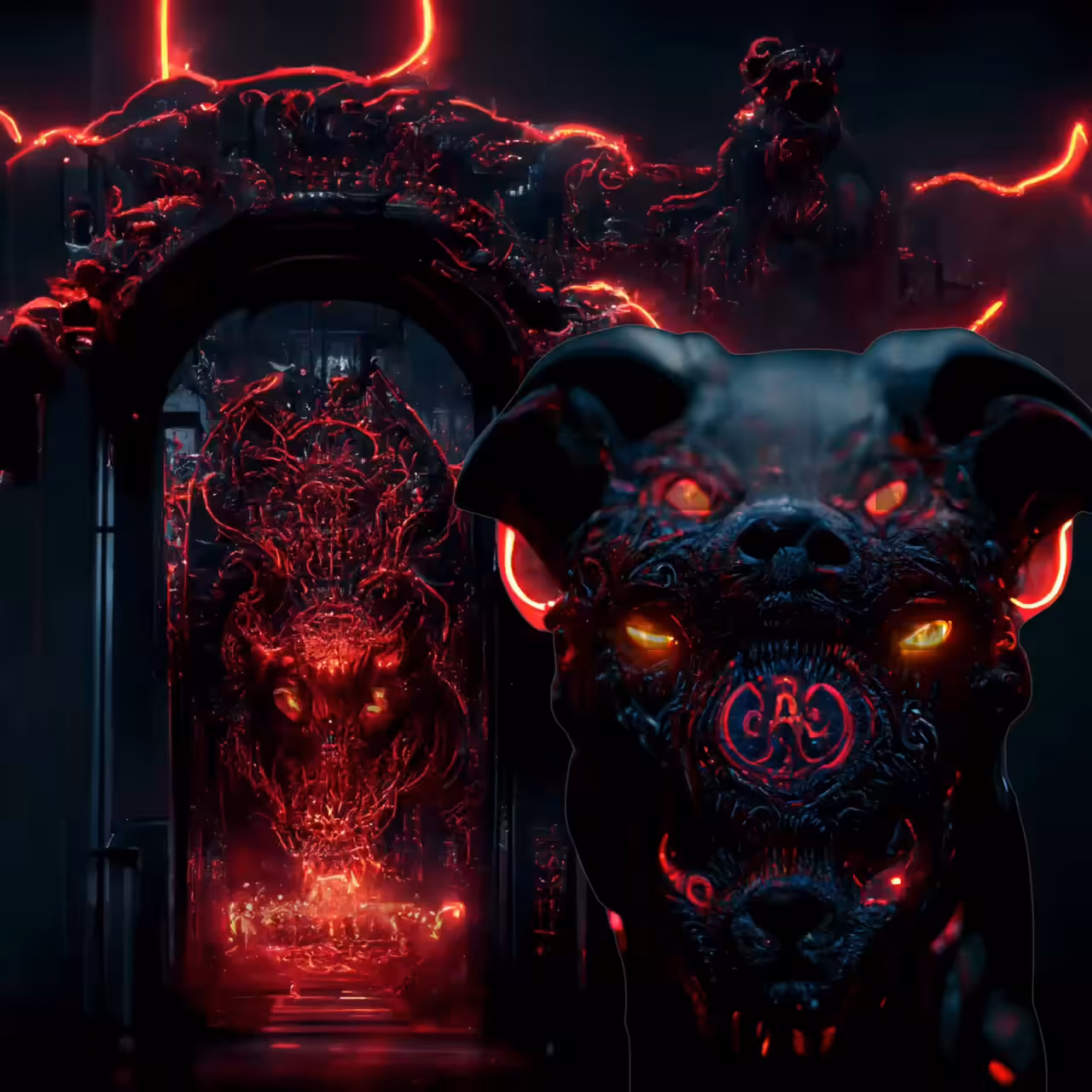 Cerberus Guarding the Gates of the Underworld