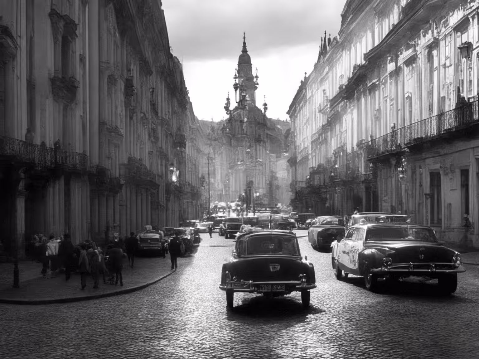 City street of Prague 