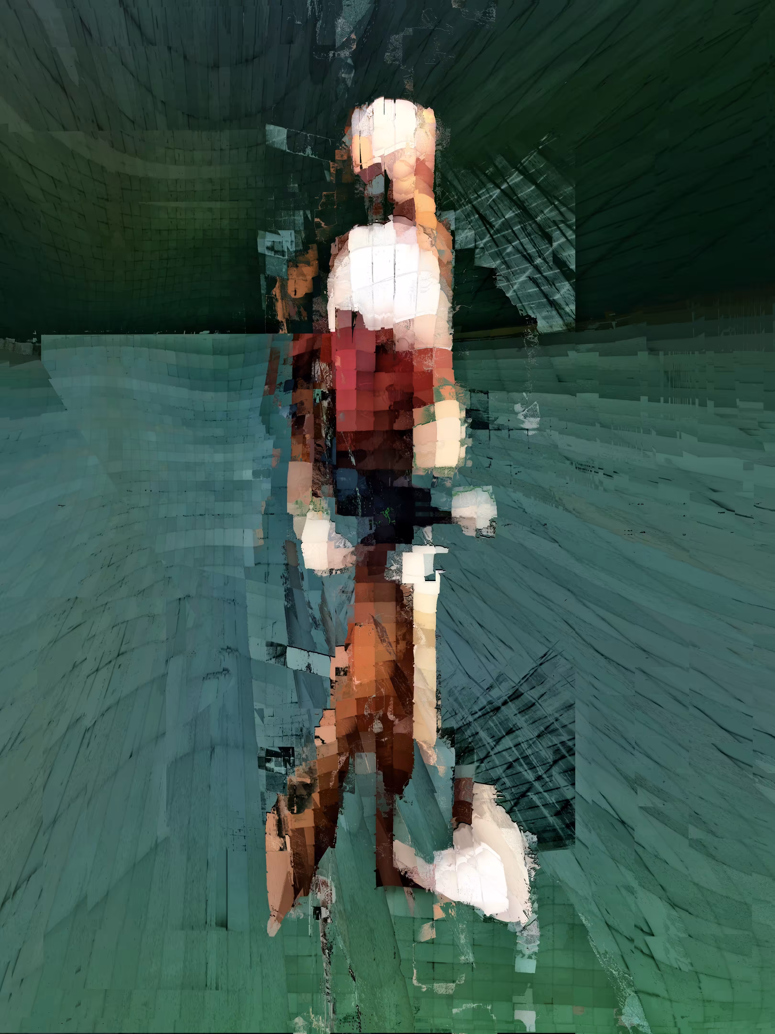 Walking Man In Green