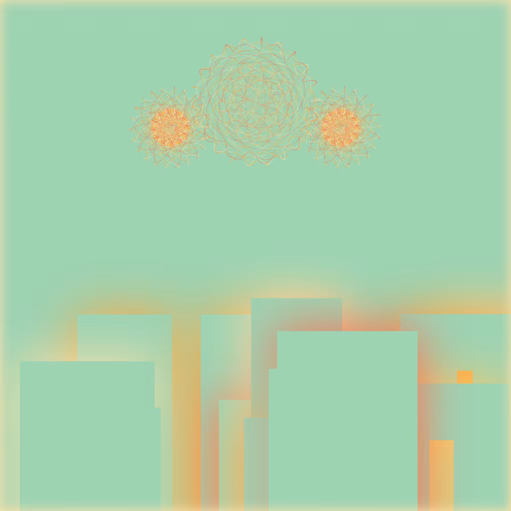 Fireworks over a City Skyline #6
