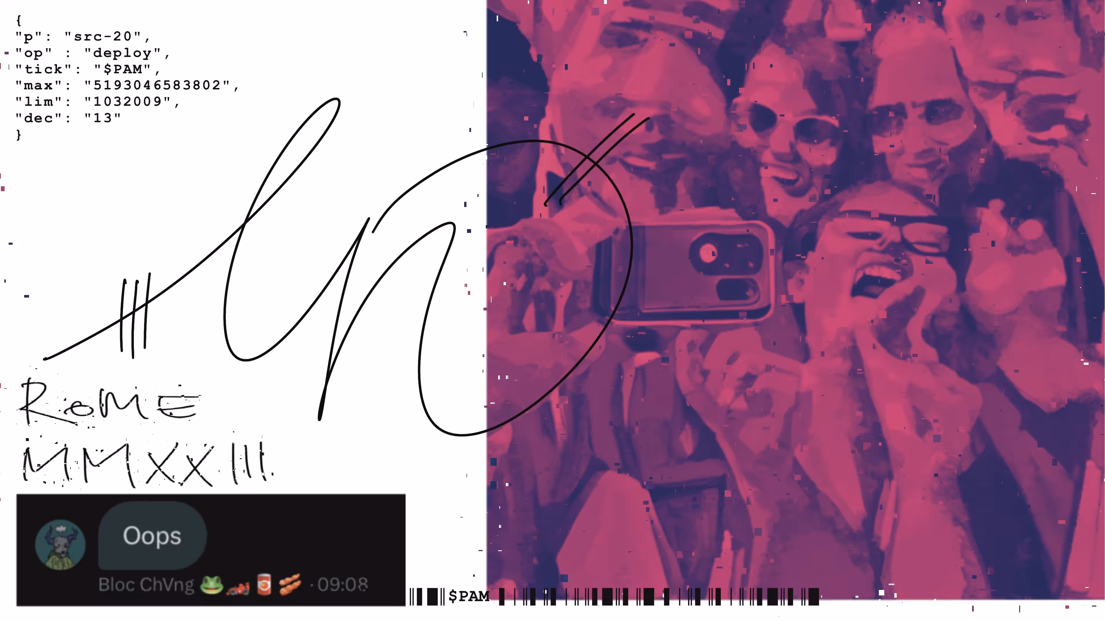 ROME MMXXIII POSTCARD TO #Bloc Ü