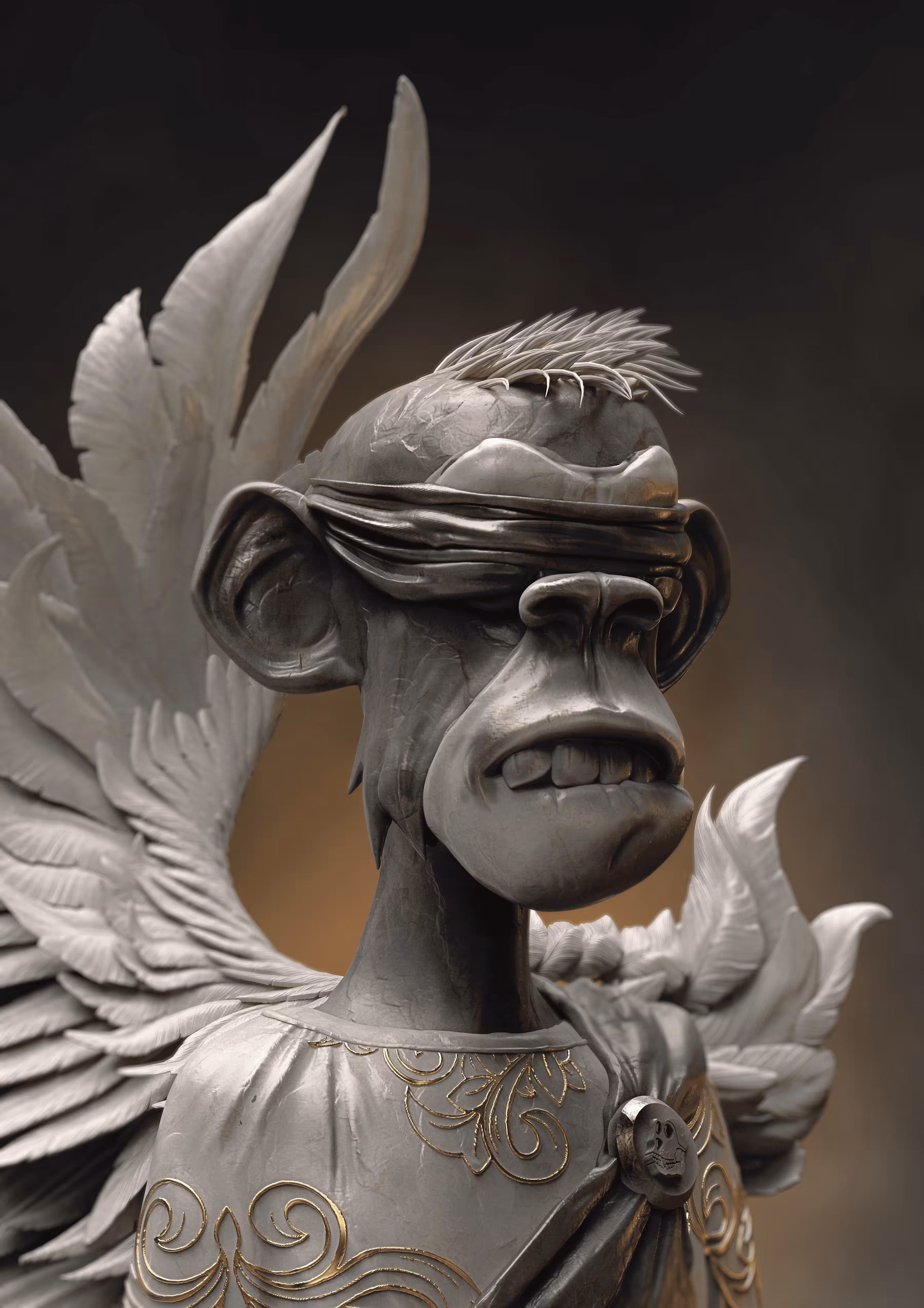 Bored Ape Set in Stone, Angel Edition #3