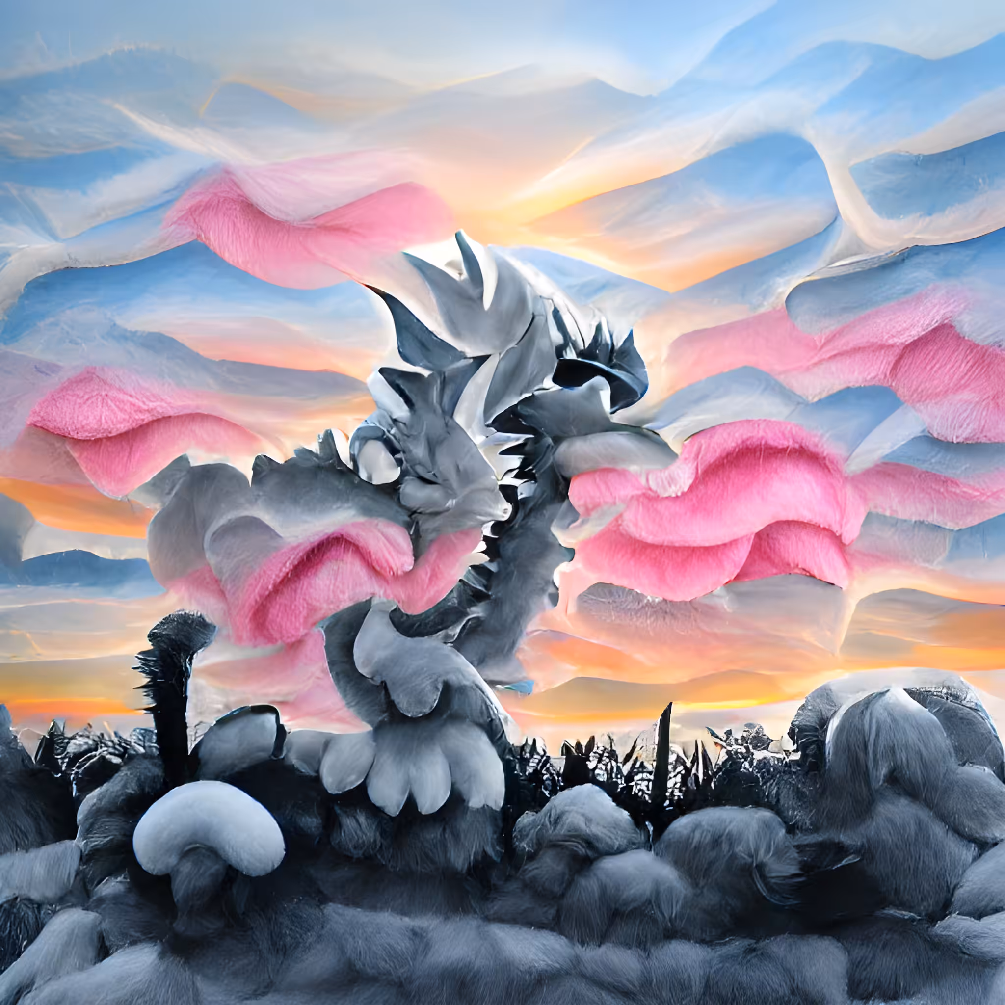 Cotton Candy Dragon Sunset #08