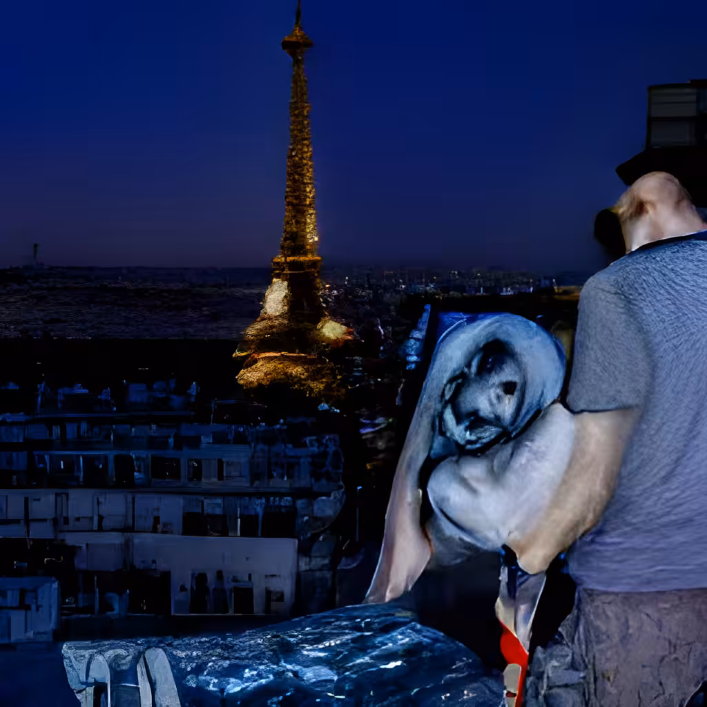 Paris Rooftop Painter No. 3
