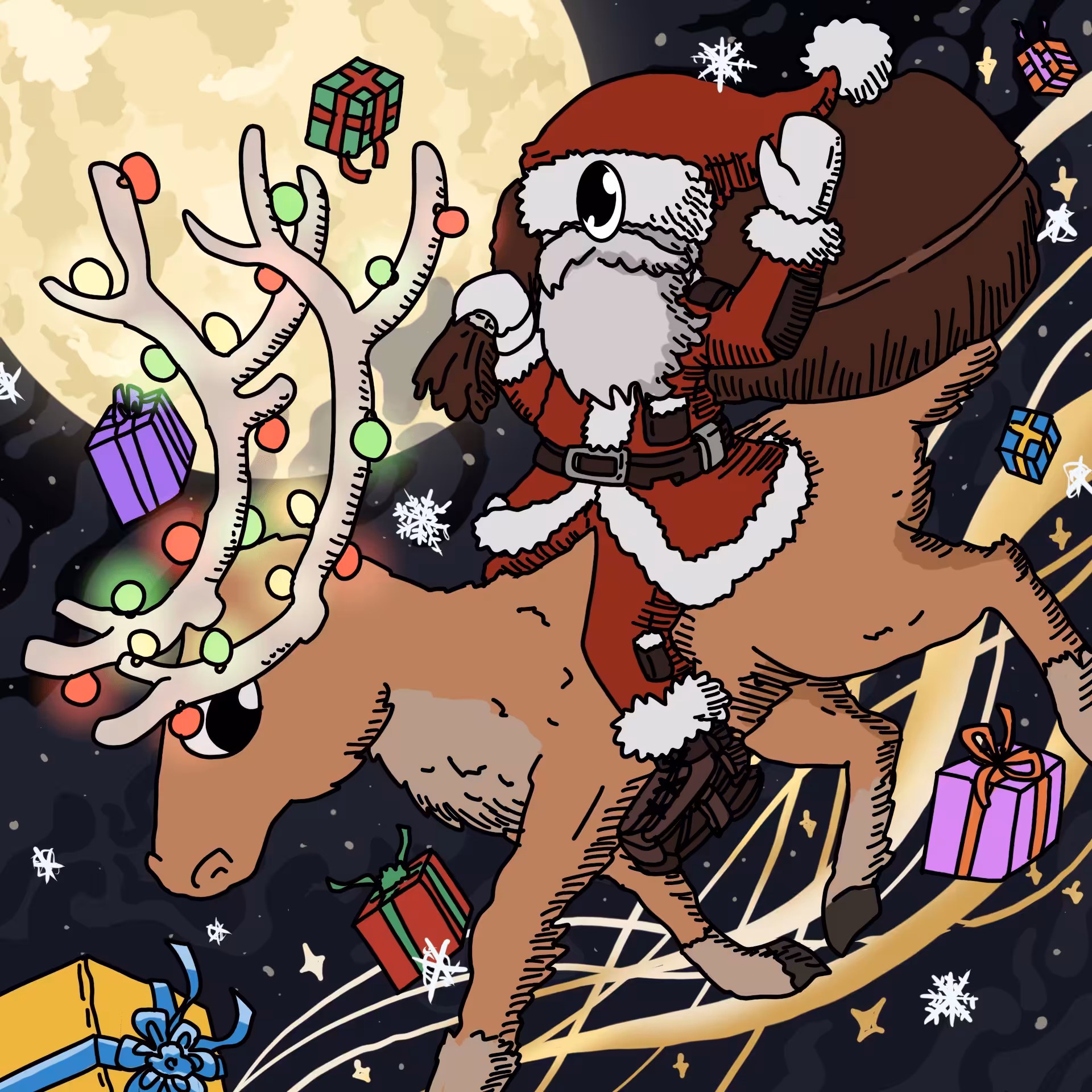 Santaclaus one eyed guy #00437