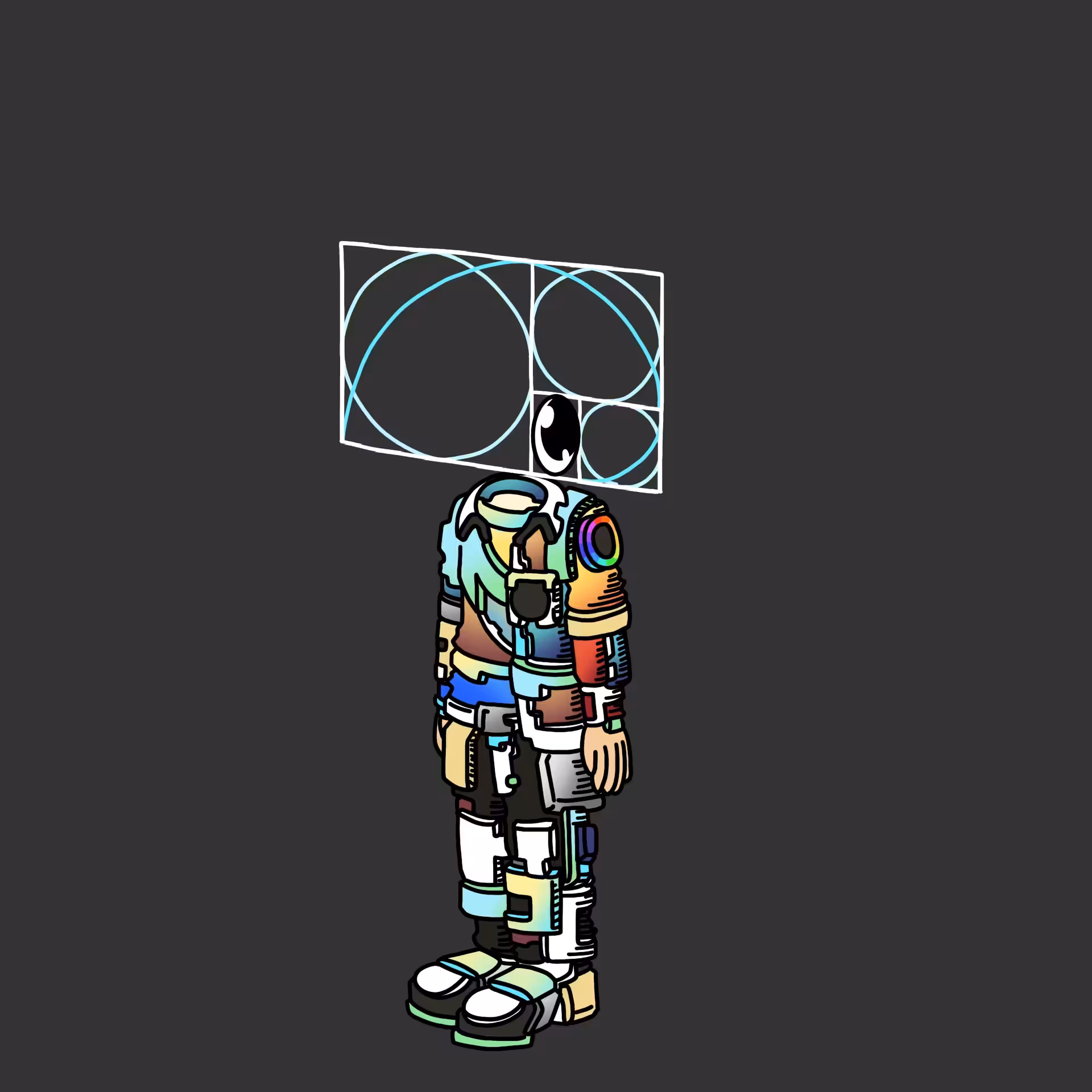 Graphicdesigner one eyed guy #00335