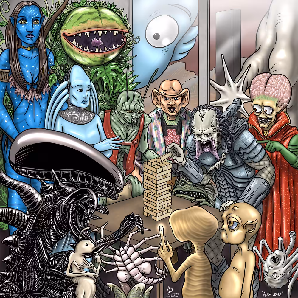 Alien Jenga