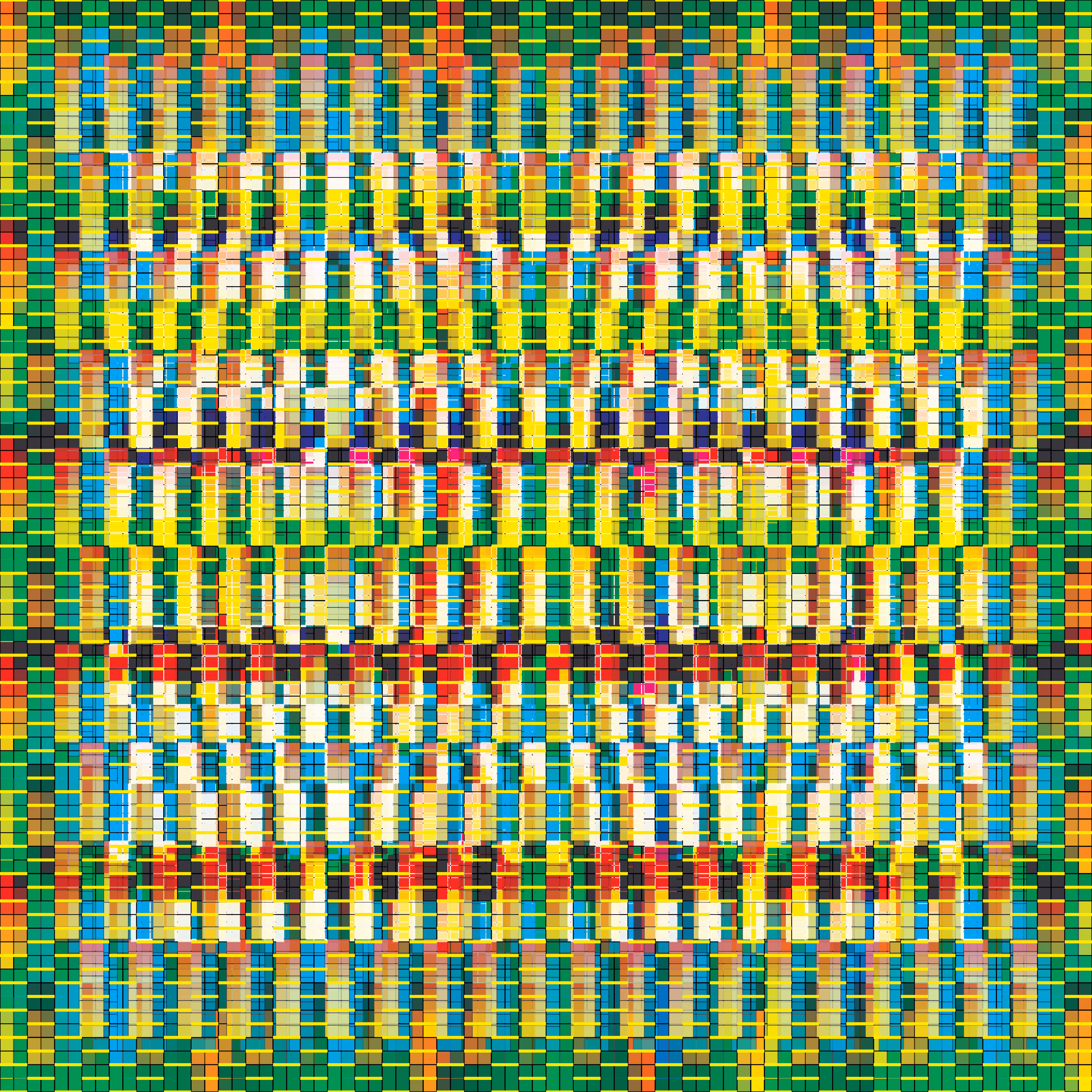 Block-Tile Grid: Checkers Fanning #3: Copy 3 Variations #6
