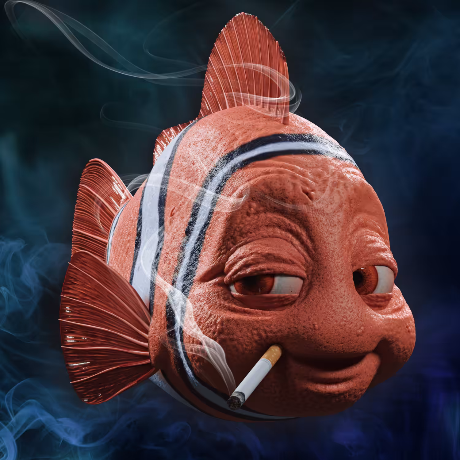 For a clownfish, he's not very funny.