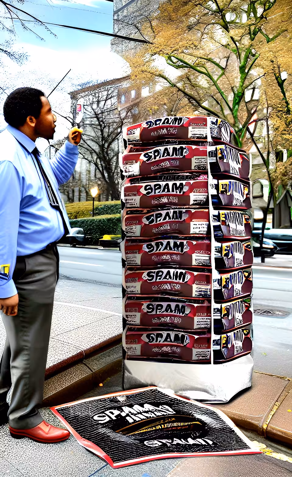 SPAM: New York preacher consecrating a bulk of SPAM for his worshippers