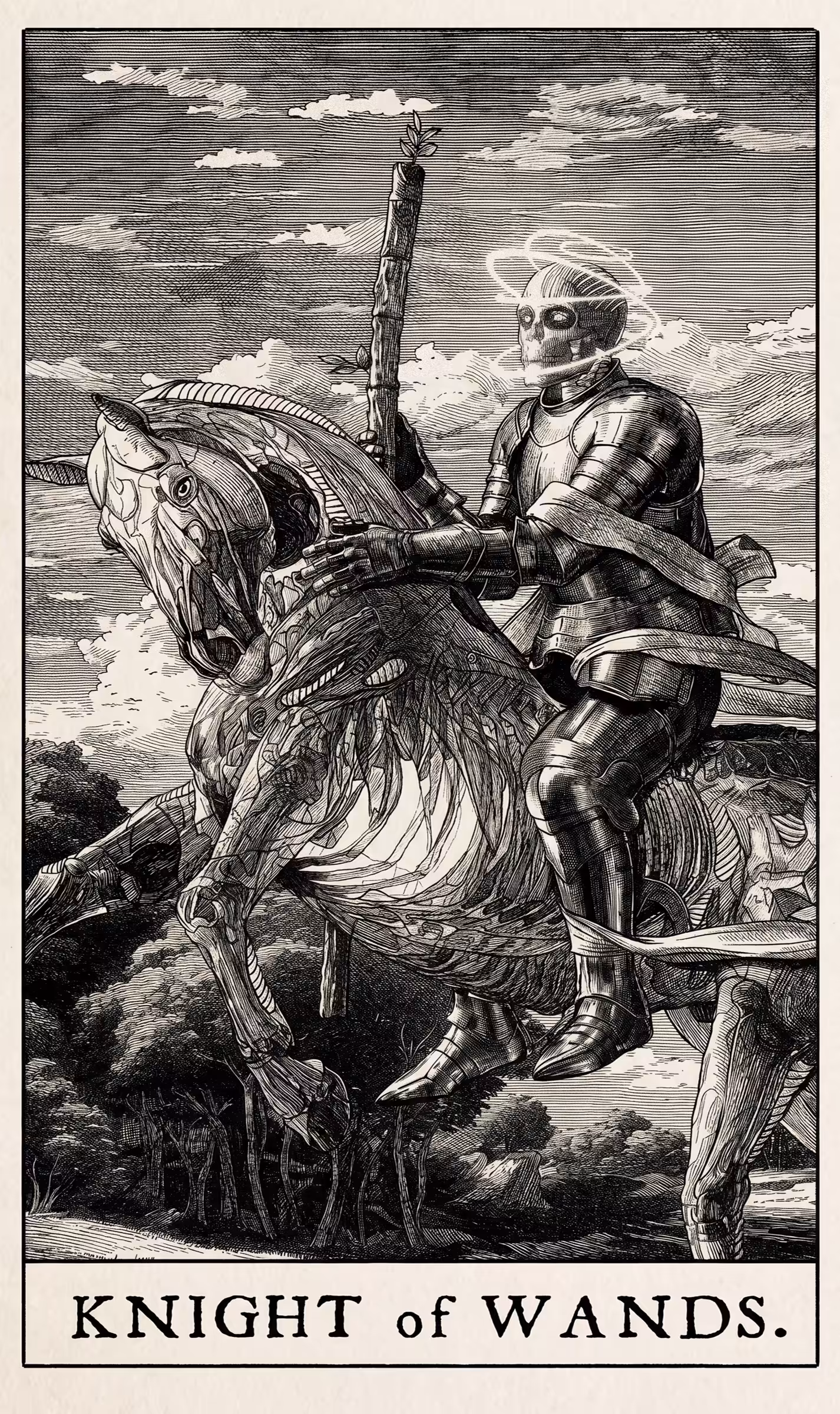 The Fool's Journey: Knight of Wands — Litho