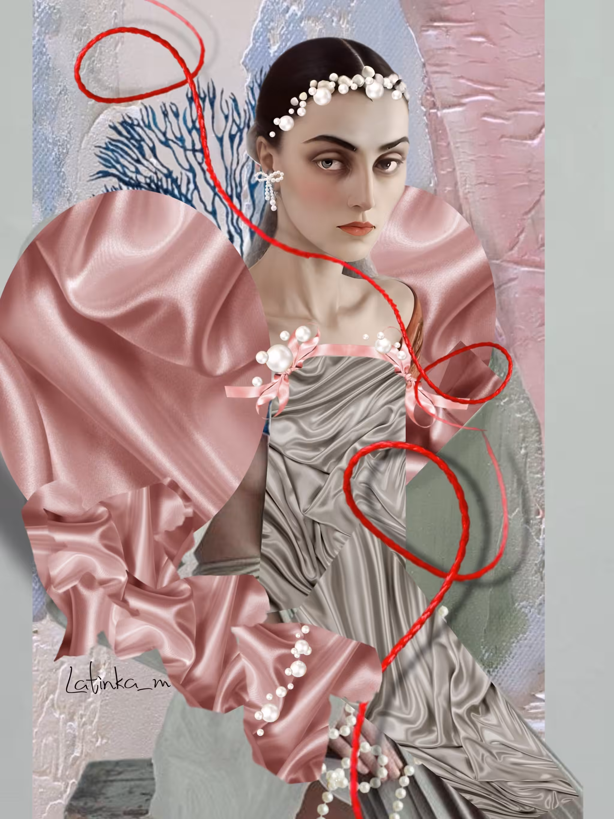 Art collage : Tenderness and strength.