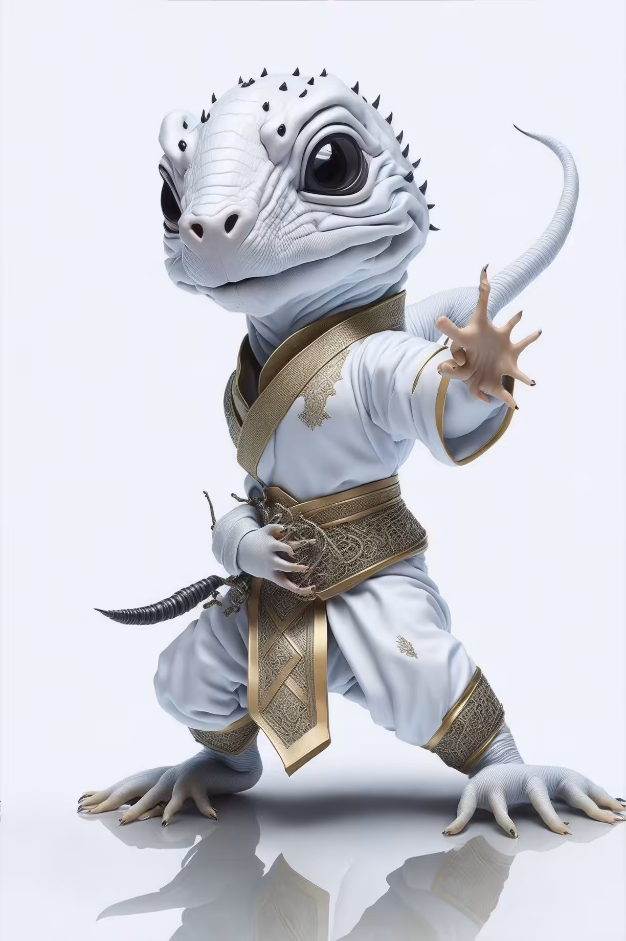 White lizard : Baby Kung Fu Lizard IV