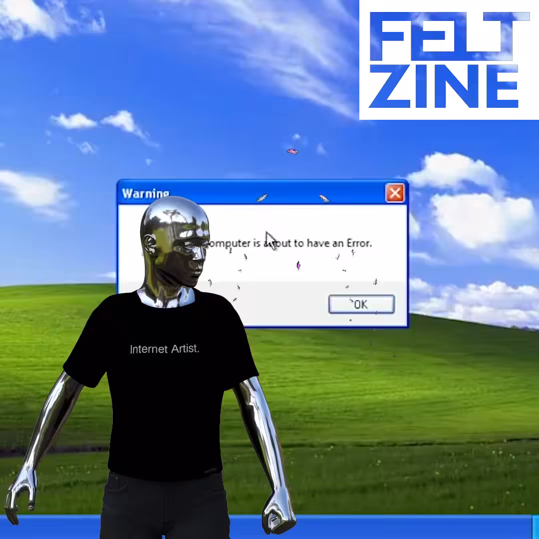 Canvas by Felt Zine: Canvas #342: desktop error. — internet artist. — lungs. — white box logo. — dreamscape