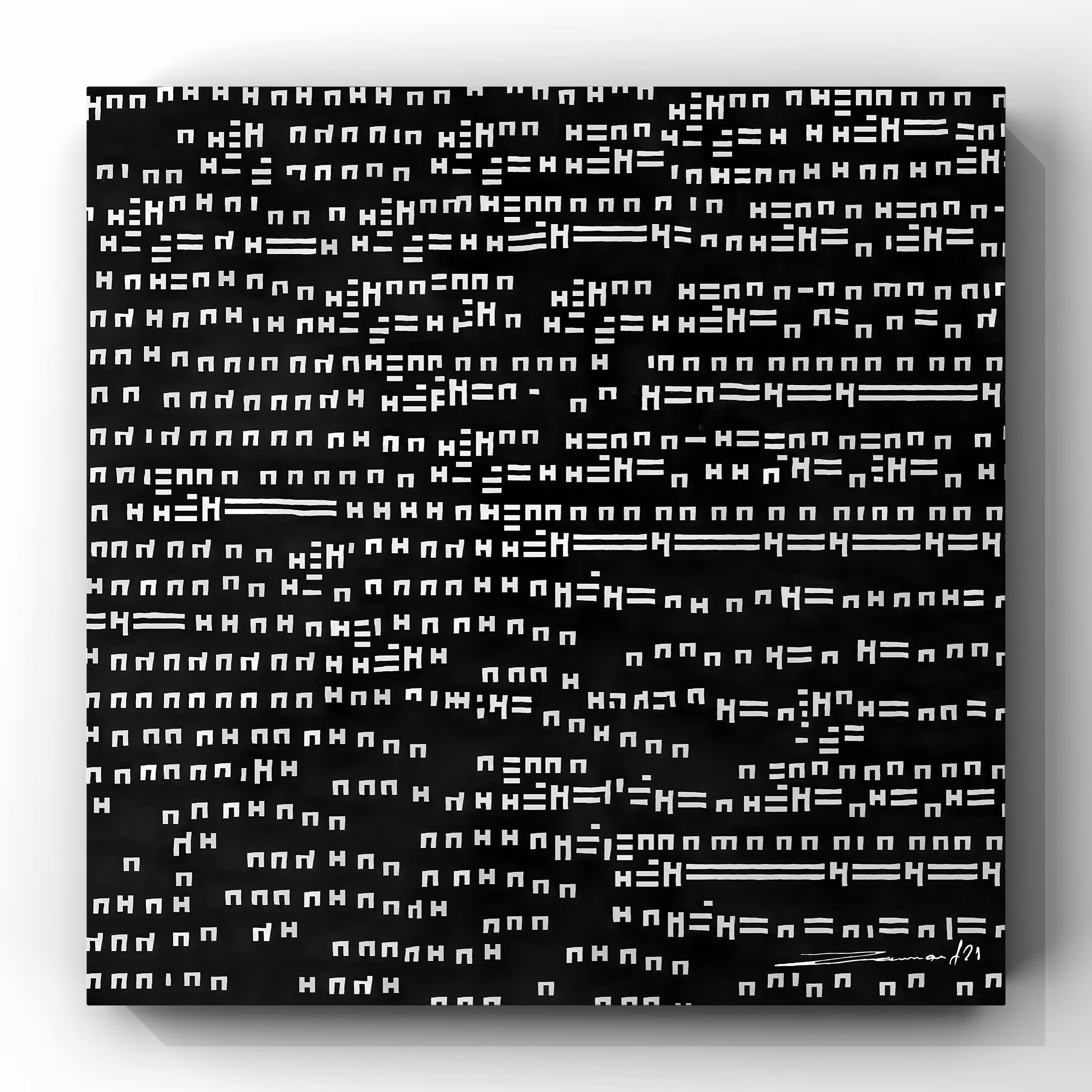 HIC ET NUNC - BLACK - PATTERN A - LIMTED EDITION