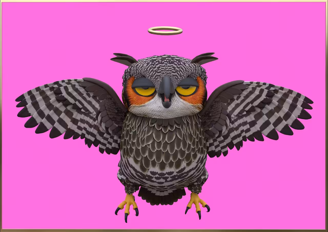 3D Moon Owls # 5