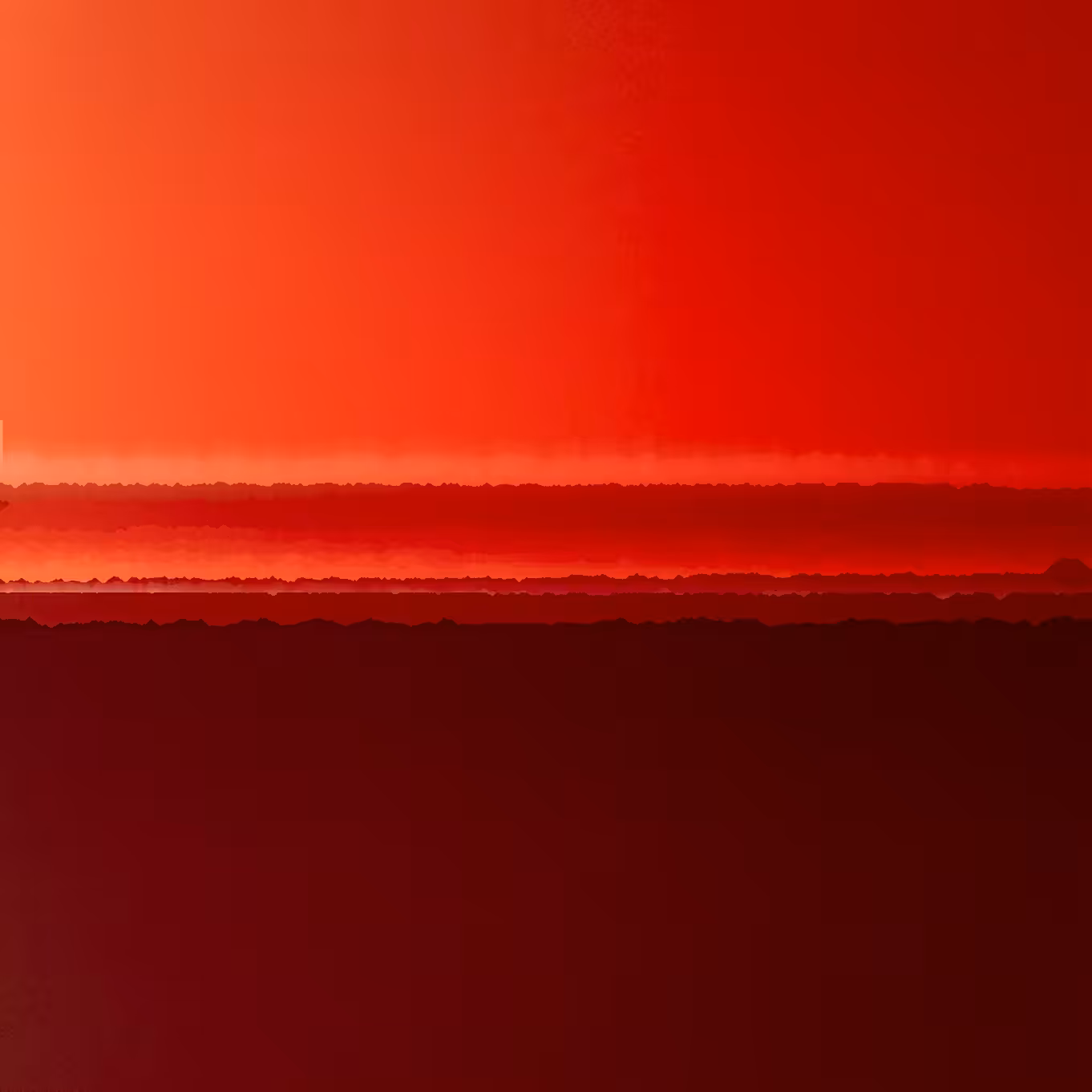 a beautiful sunset or a tidal wave of lava 