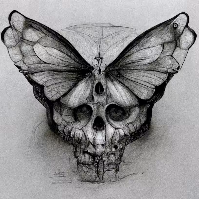 O.G. SPIRATOM - Butterfly Skullz 💀🦋 AI Concept Sketch for 2Kosch4U