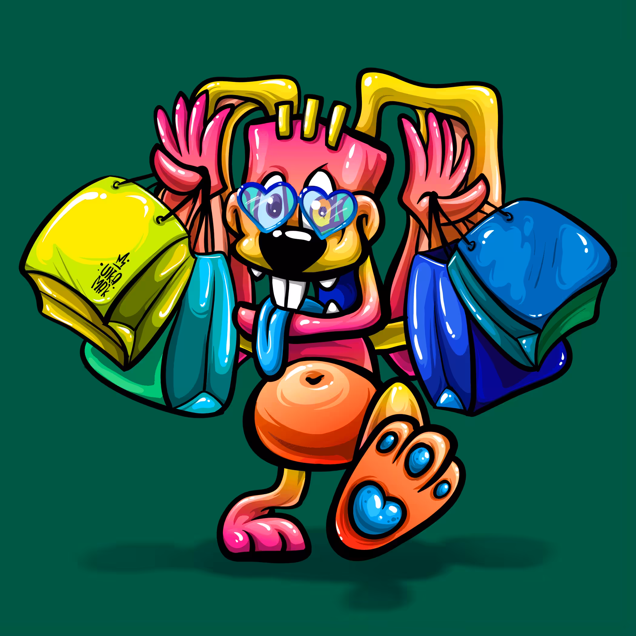 05 Pink Shoppy Zombie Rabbbit