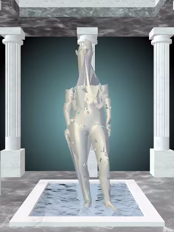 HeavenComputer: The Excited Mossy Champagne Woman #6687