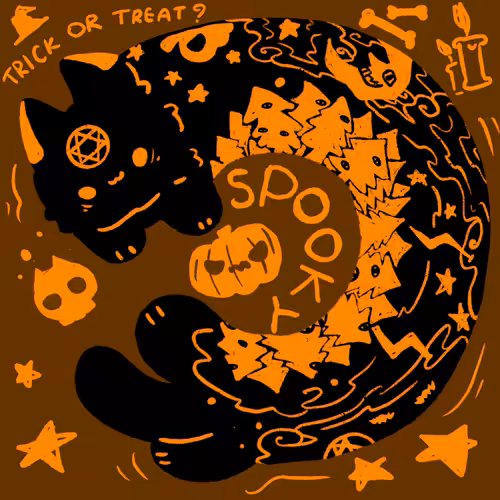 long long surprise item: Spooky Dark long long cat  