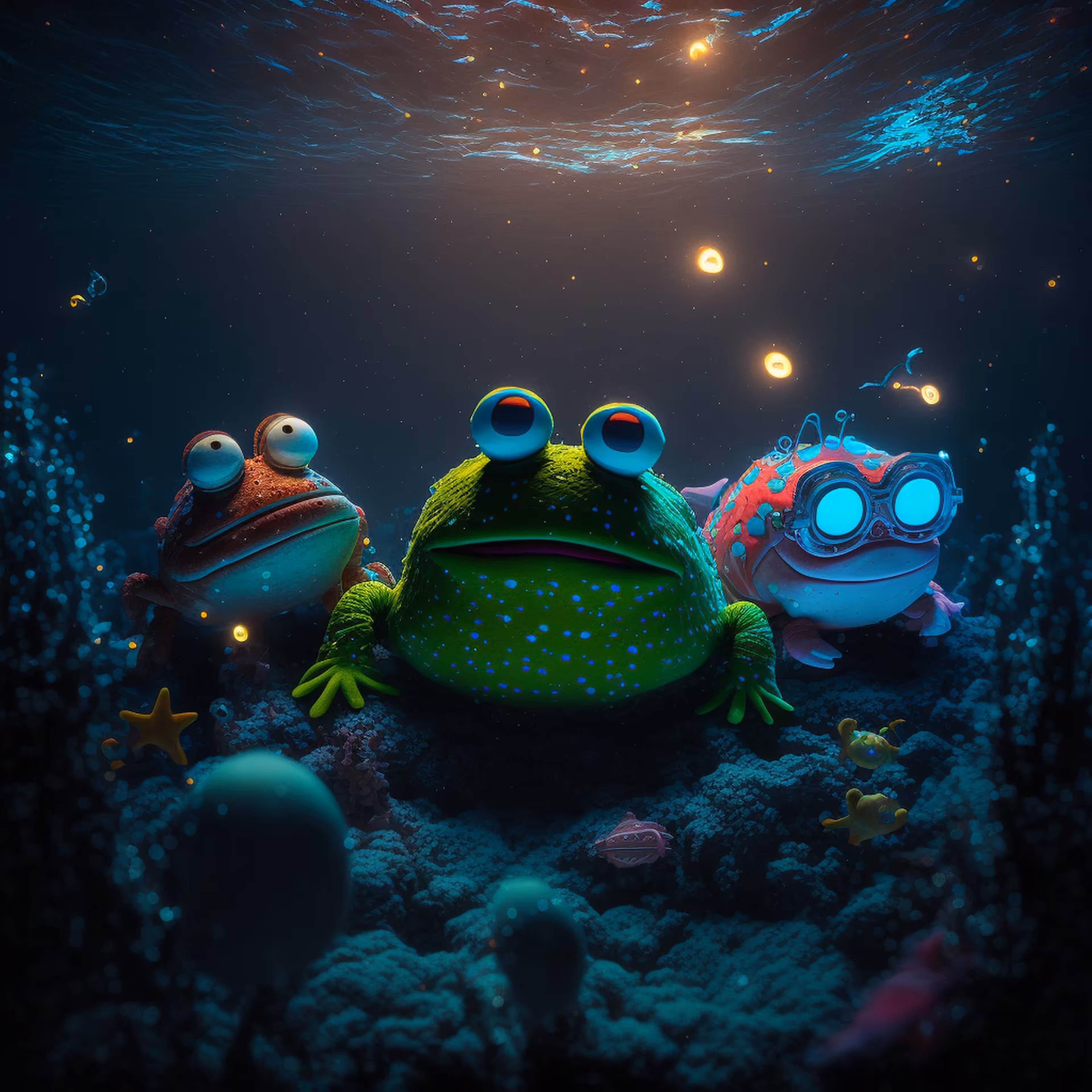 Pepe having fun swimming