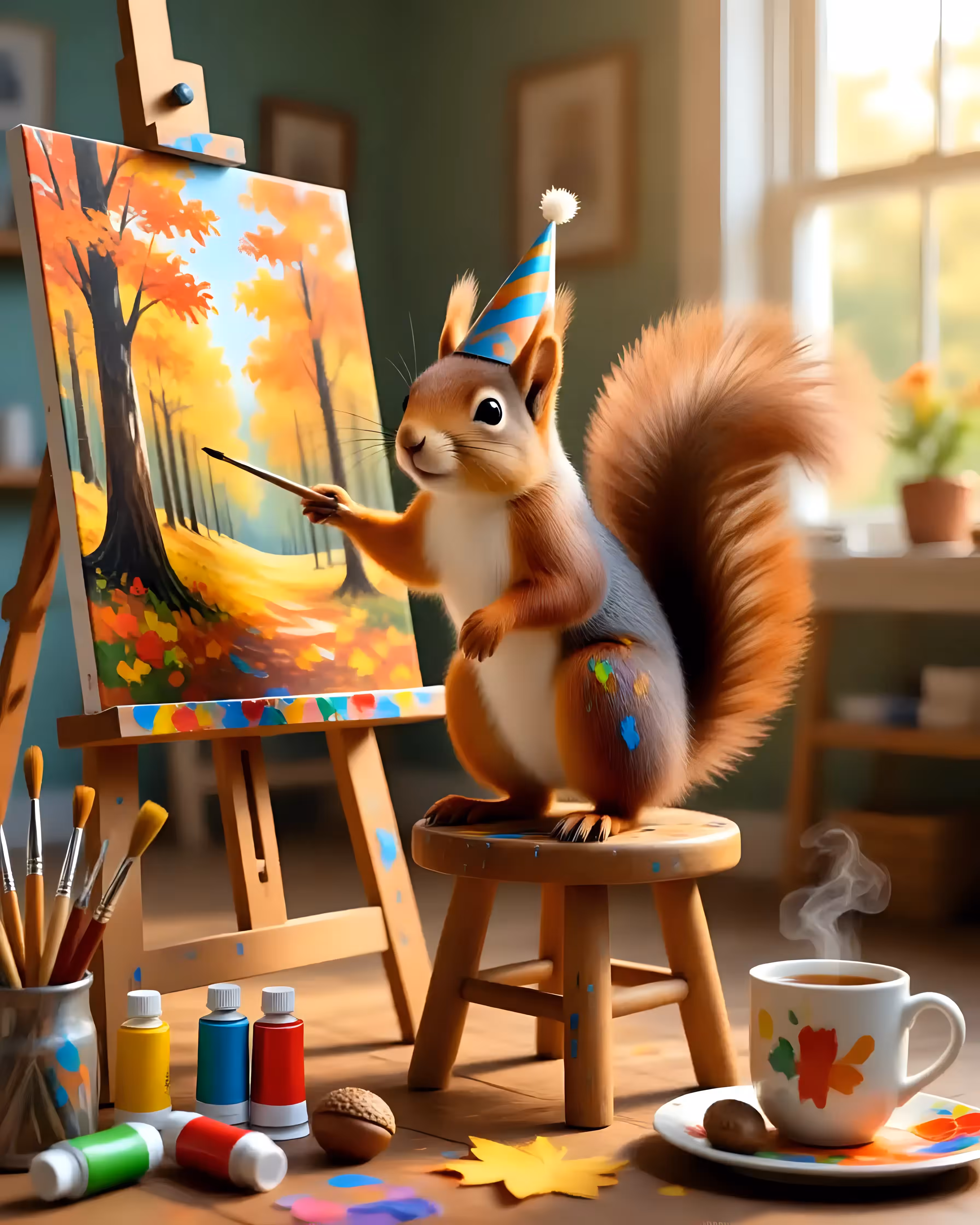Autumn Art squirrel style 