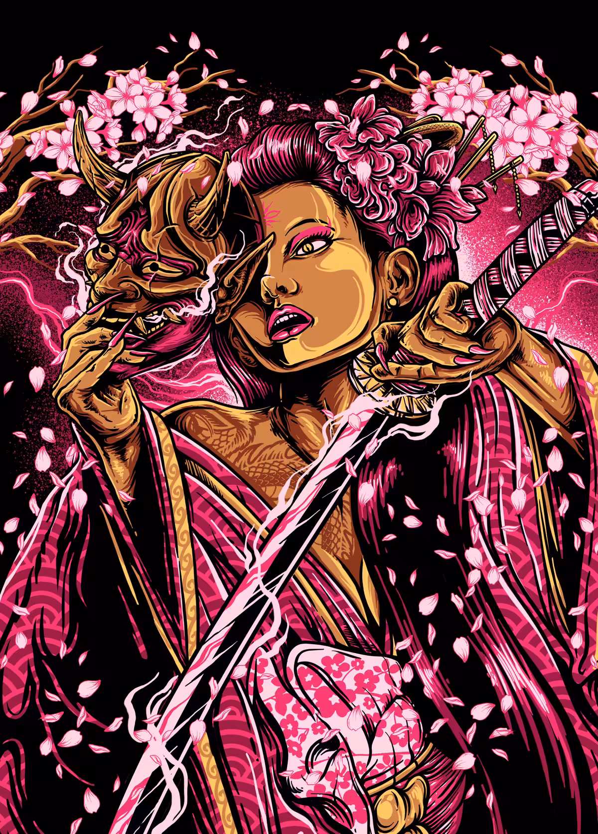 ONI GIRL SAMURAI "Special Edition Pink"